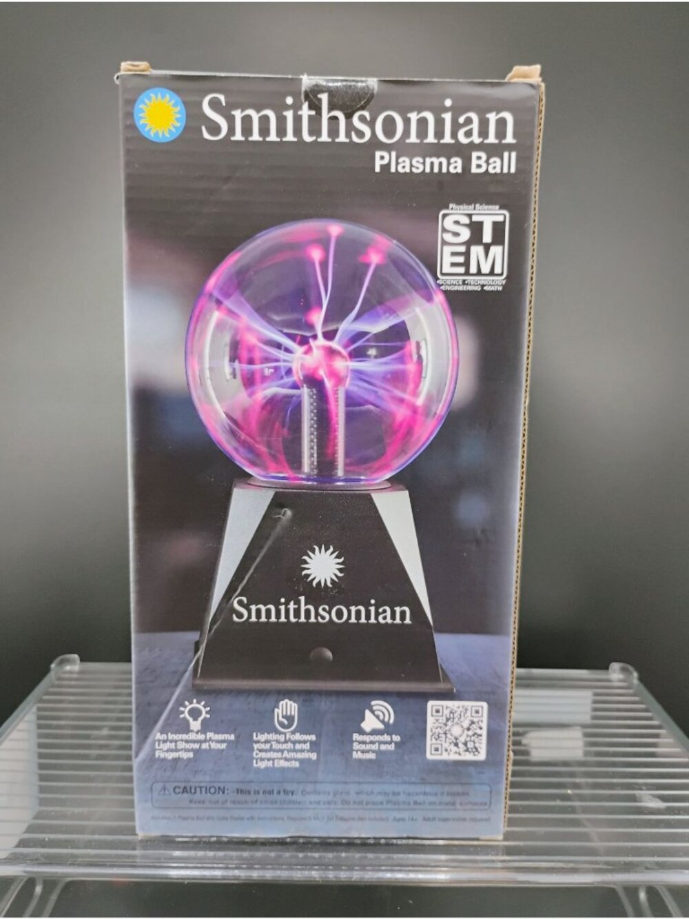 Smithsonian Plasma Ball Science Display STEM Learning Toy 6-Inch Sphere